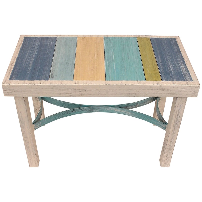 Coastal Flat Bar Bench - Cottage Multi-Color