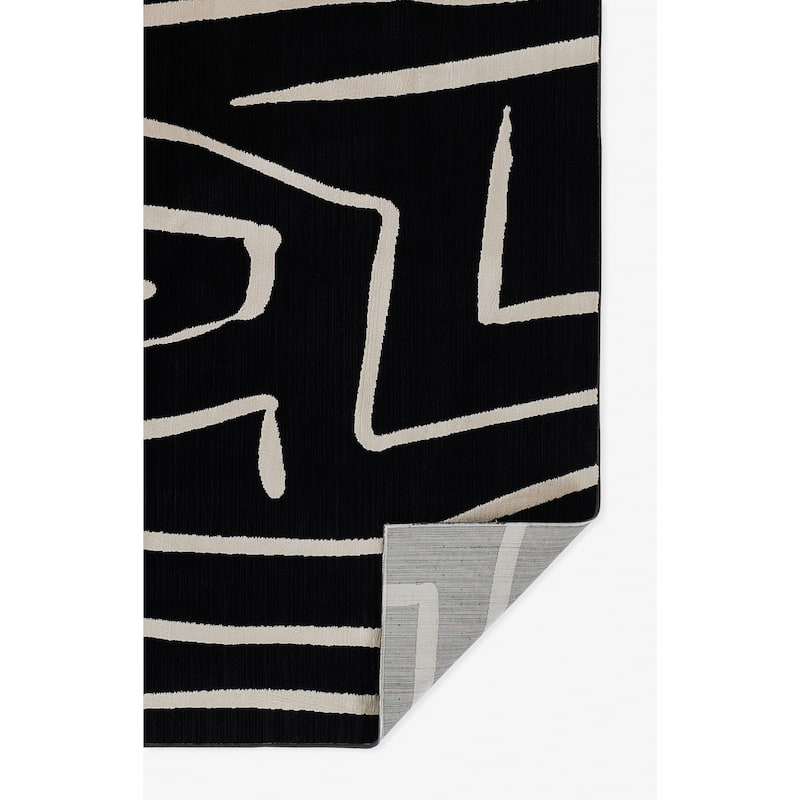 Momeni Noho Modern Black Geometric Area Rug