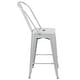 preview thumbnail 75 of 97, 24'' High Metal Indoor-Outdoor Counter Height Stool with Back