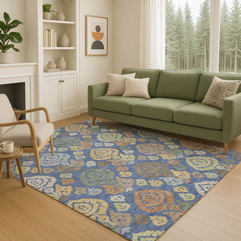 Machine Washable Indoor/ Outdoor Casual Zona Chantille Rug