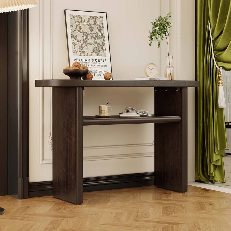Elegant Minimalist Console Table with Shelf for Entryway
