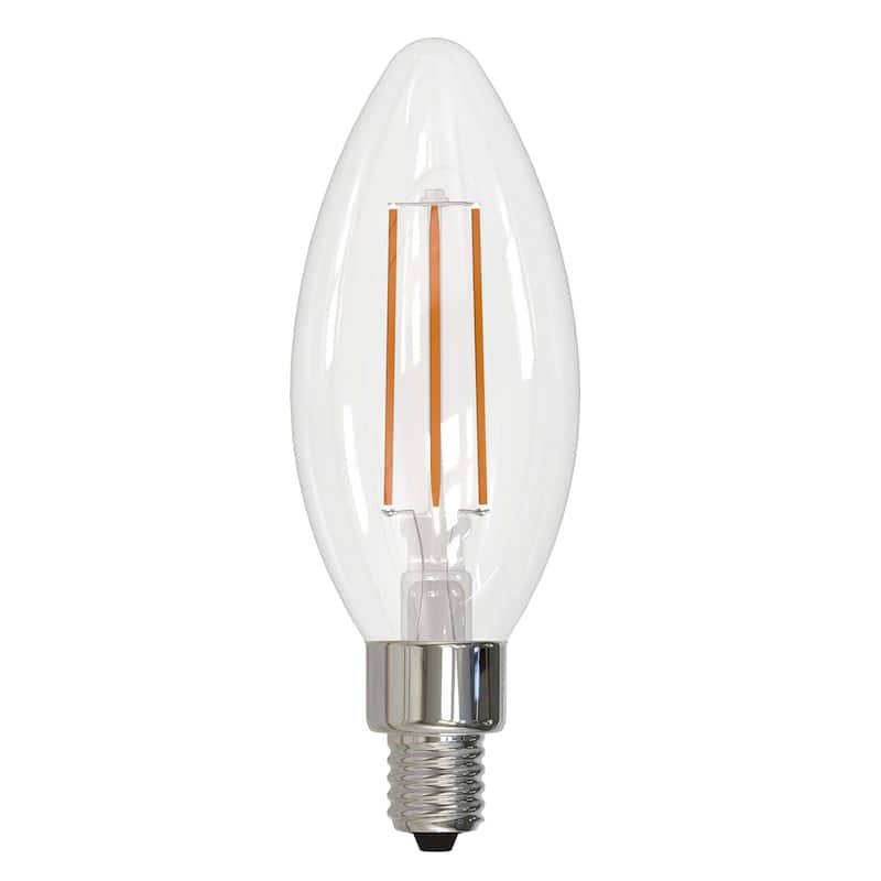 Bulbrite Pack of (8) 4 Watt Dimmable Clear Filament B11 Candelabra (E12) LED Bulb - 350 Lumens, 2700K, and 80 CRI