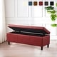 preview thumbnail 18 of 17, 50.3" x 17.50" x 18" Upholstered Rectangular Storage Ottoman-Faux Leather