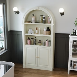 Bathroom Storage Shelf with Closed Cabinet,Waterproof Toiletries Organizer,for Laundry Organization