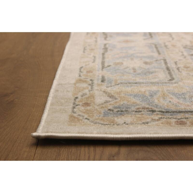 ECARPETGALLERY Machine Woven Katie Ivory Area Rug