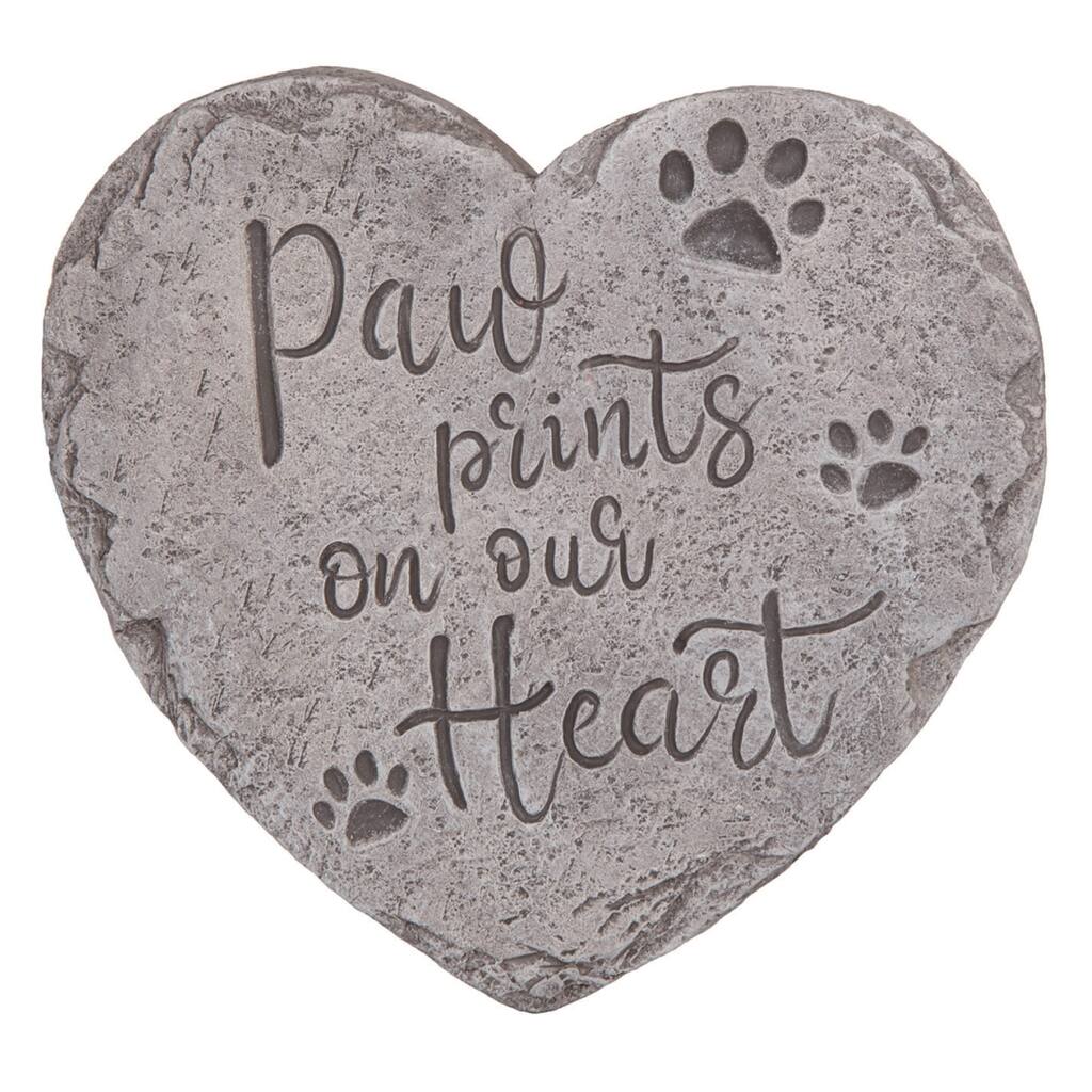 Transpac Stone 9.75" Gray Spring Pet Memorial Stepping Stone