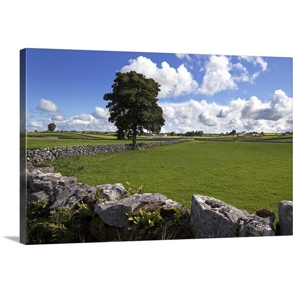 "Pastoral farmland between Clonbur and Ballinrobe, County Mayo, Ireland" Canvas Wall Art