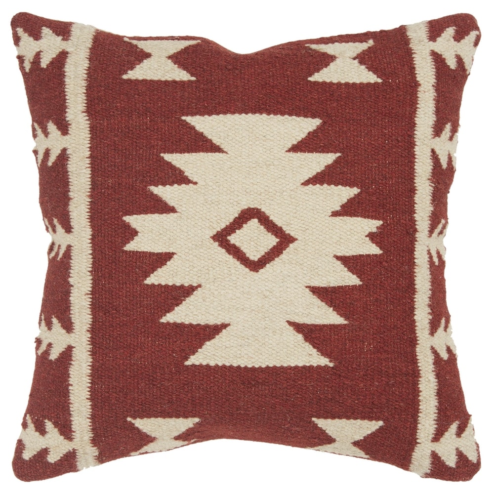 Rizzy Home Southwest Hand-crafted Square Throw Pillow, 18x18