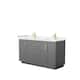 Option Dark Gray, Gold Trim, Carrara Cultured Marble Top