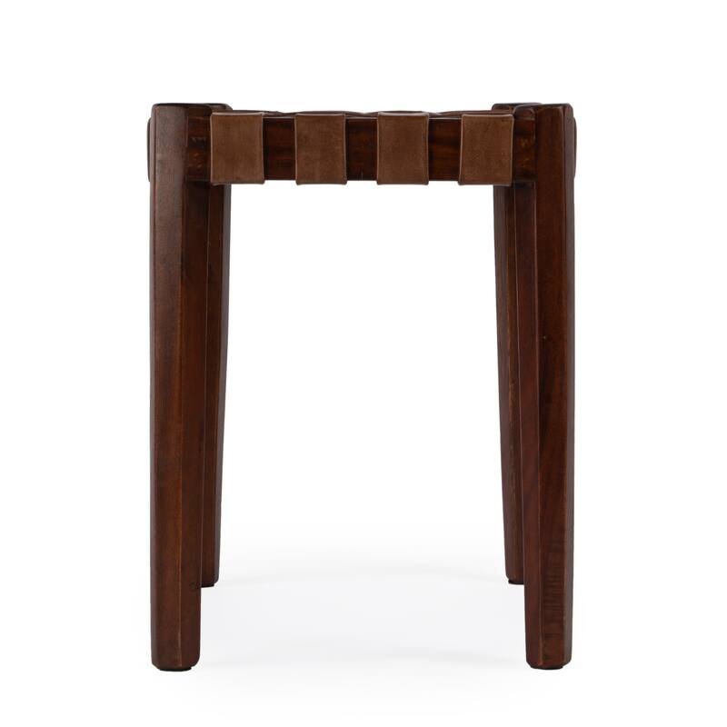 Kerry Leather Woven Stool