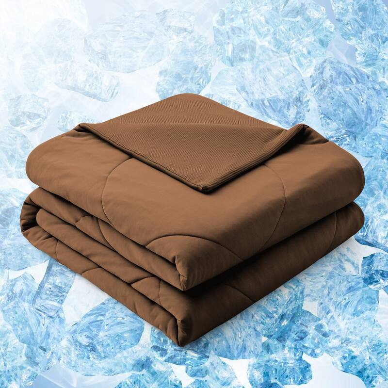 Lightweight Breathable Cooling Waffle Reversible Summer Blanket, Dual-side Cool Touch Comforter