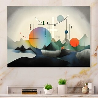Gallery Detail: Designart Abstract Geometric Black And Green Ii Modern Geometric