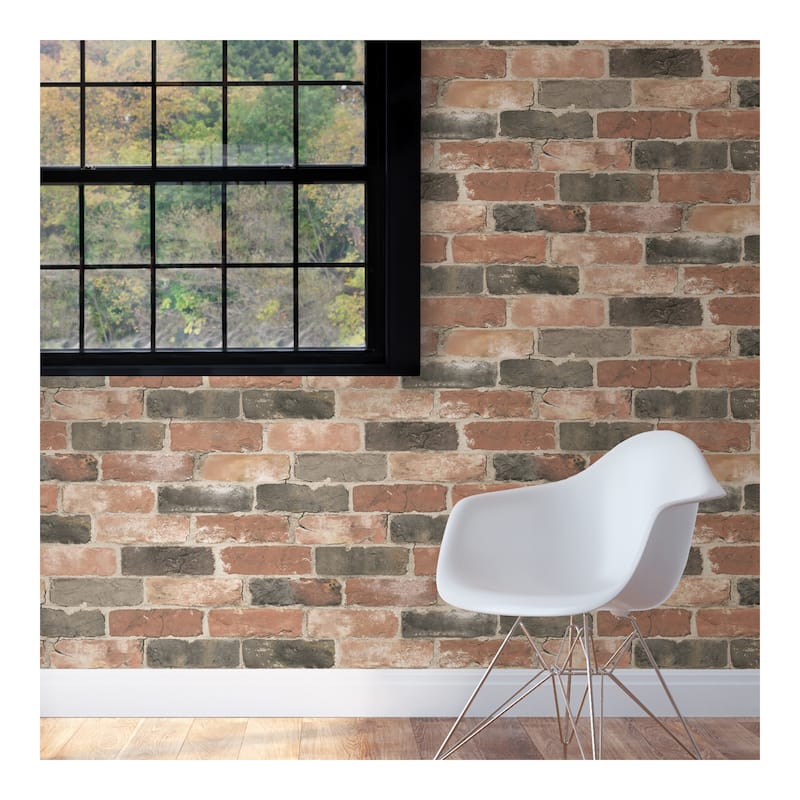 NuWallpaper Newport Reclaimed Brick Peel & Stick Wallpaper - 216in x 20.5in x 0.025in