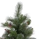 preview thumbnail 16 of 16, 9-ft Spruce Pre-Lit or Unlit Artificial Christmas Tree with Glitter Branches, Red Berries & Pinecones by Christopher Knight Home
