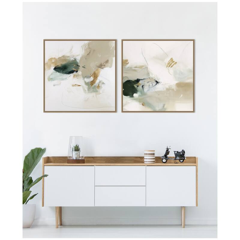 Kate and Laurel Field No. 1 & No. 2 2 Piece Framed Canvas Wall Art Set by Amy Lighthall