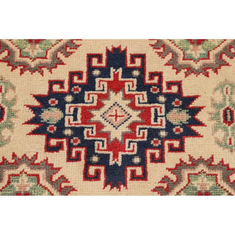 Kazak Accent Rug Handmade Oriental Foyer Wool Carpet - 2'10" x 4'2"