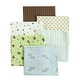 preview thumbnail 7 of 6, Cozy Line 6-Pack Pink Brown Green Dot Stripe Sports Animal Floral Baby Girl Boy Unisex Cotton Flannel Receiving Blankets Animals/Sports