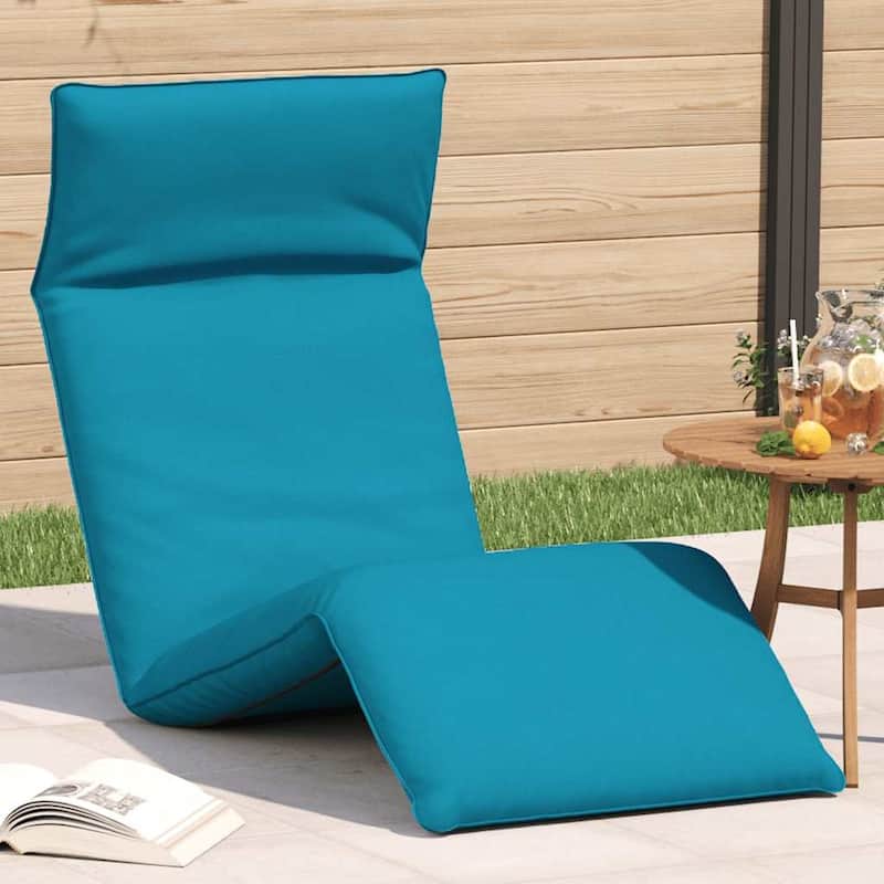 vidaXL Folding Sun lounger Oxford Fabric - Light blue