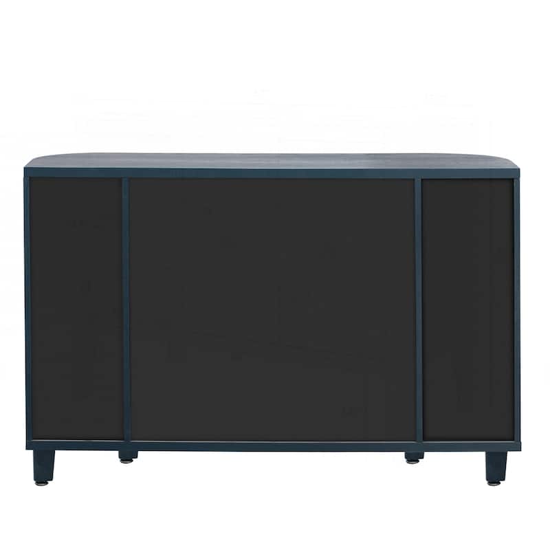 Stylish Curved Storage Cabinet with Adjustable Shelves