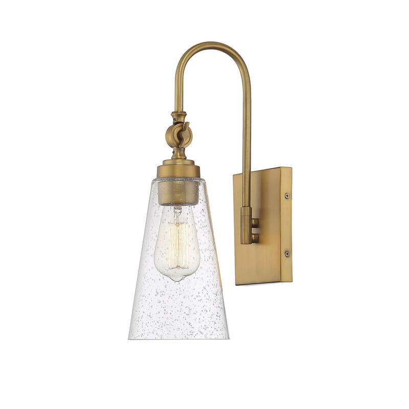 Savoy House York 16" Tall Wall Sconce - Warm Brass