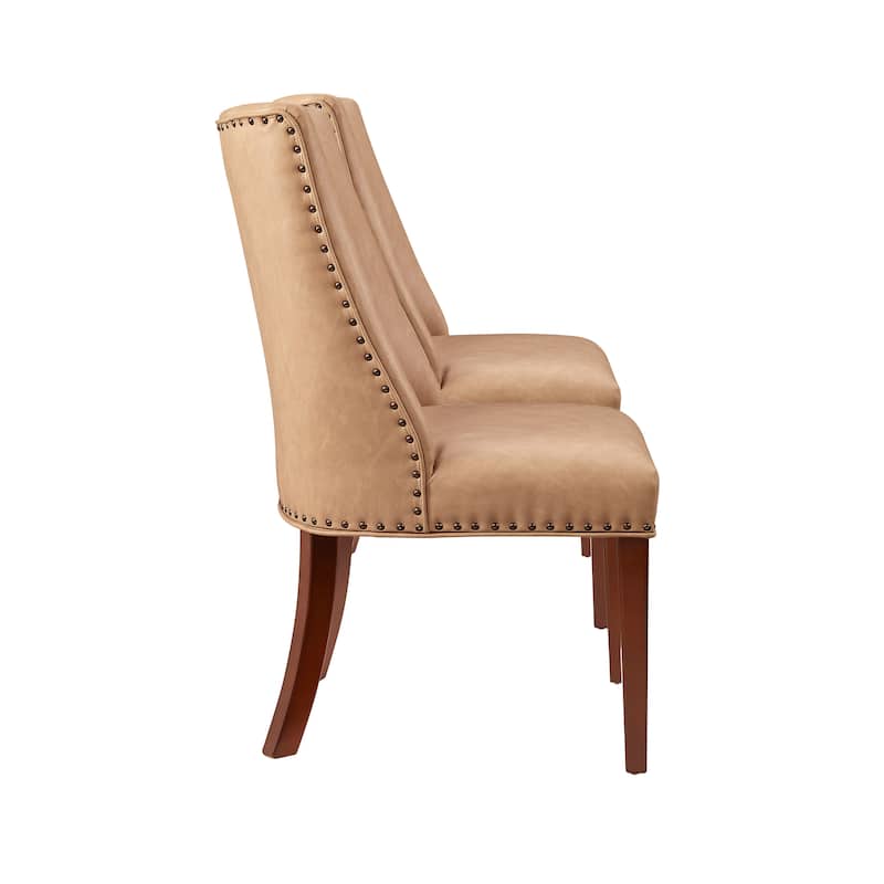 Allard Faux Leather Dining Chairs (Set of 2)