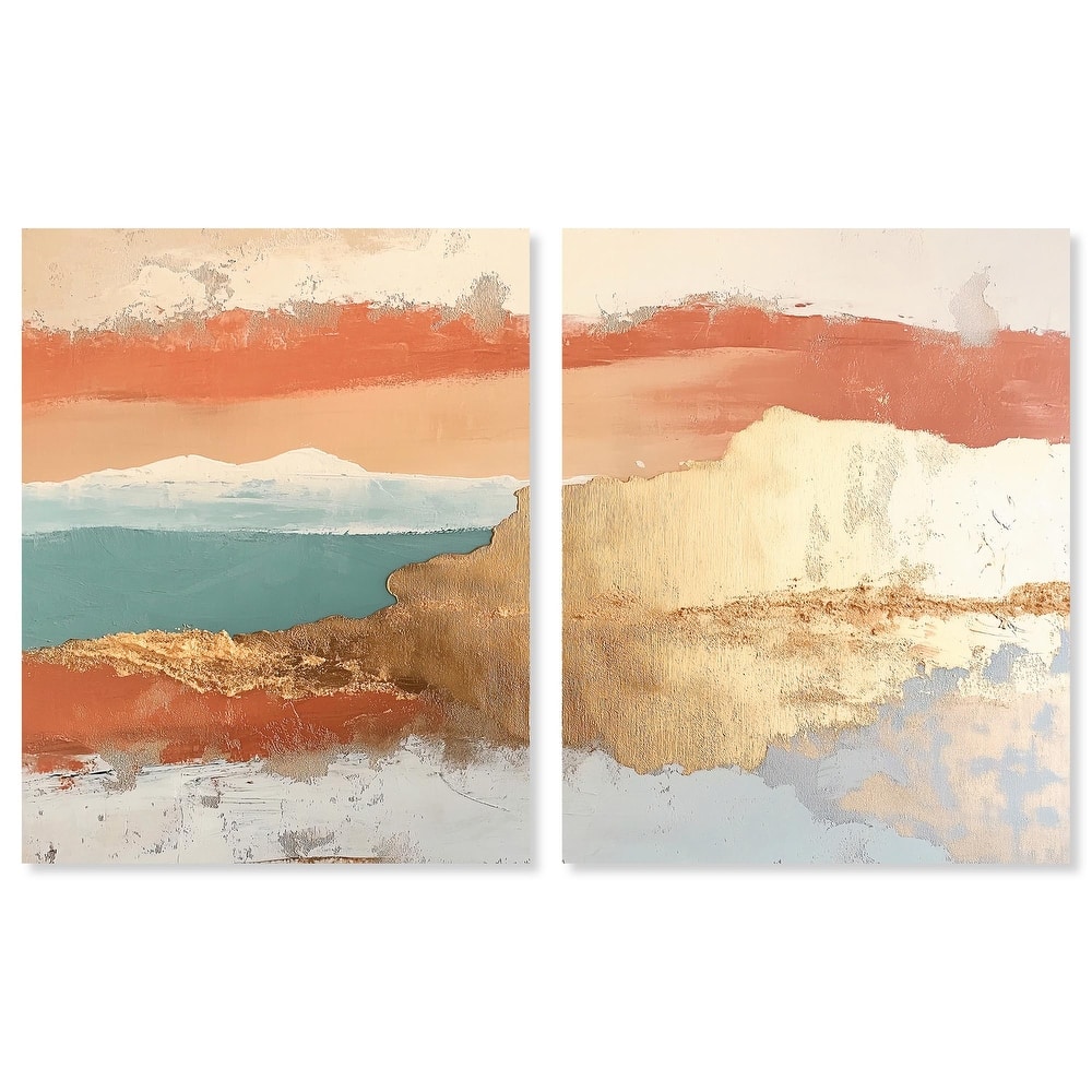 Earthy Glow I Canvas Set of 2 by Art Remedy, Gallery Wrapped