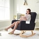 preview thumbnail 100 of 105, HOMYKA Rocking Chair for Nursery with Footrest