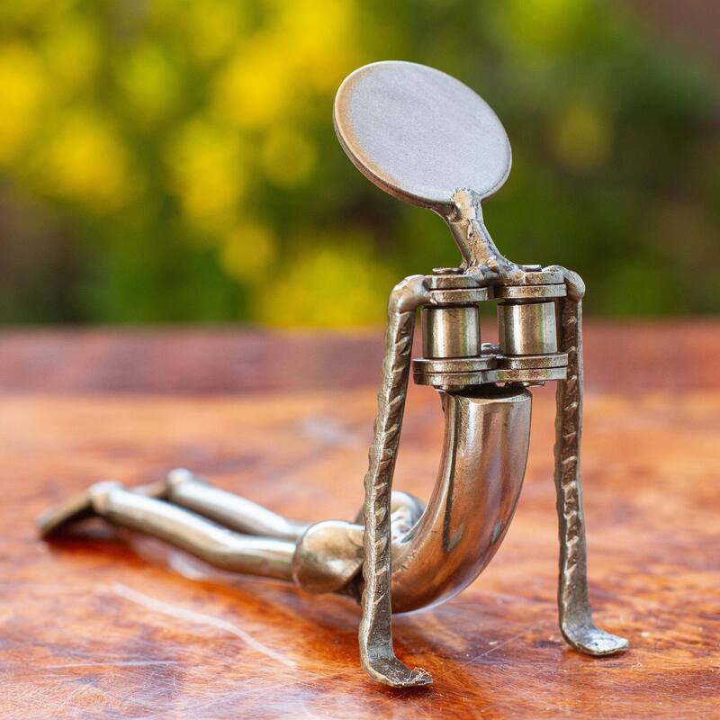 NOVICA Cobra Pose I, Recycled auto parts sculpture