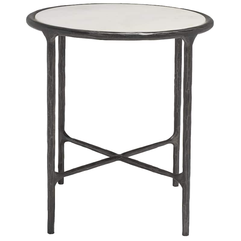 SAFAVIEH Couture Saliha Forged Metal Round End Table - 18" W x 18" L x 20" H - 18"W x 18"D x 20"H