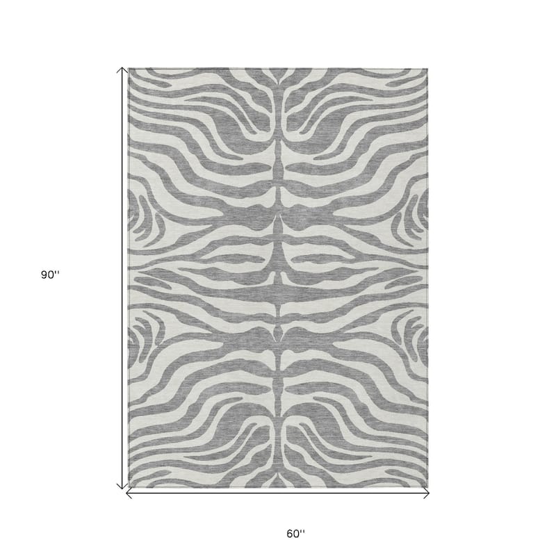 HomeRoots Animal Print Transitional Rectangle Outdoor Rug