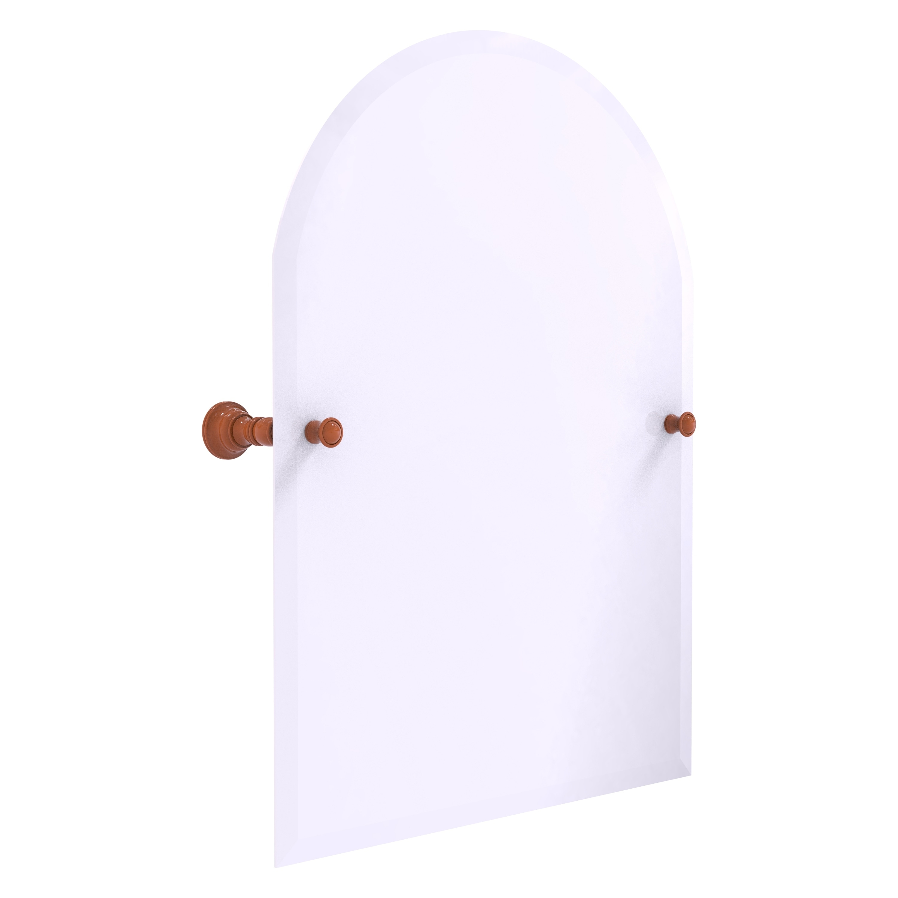 Allied Brass Carolina Collection Frameless Arched Top Tilt Mirror with Beveled Edge