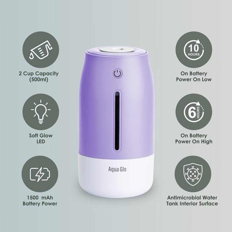 Airvana AG260HUM Aqua Glo Portable Ultrasonic Cool Mist Humidifier