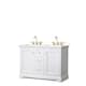 Option White, Gold Trim, White Quartz Top