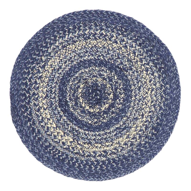 Great Falls Blue Jute Trivet 15 - Trivet - Blue
