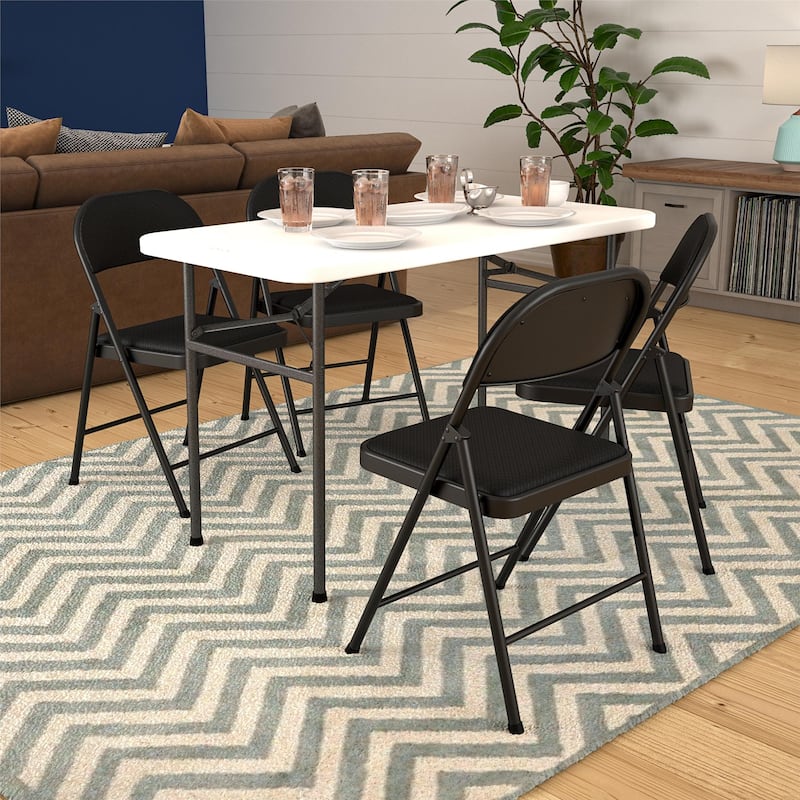 COSCO SmartFold Fabric Folding Chair, 4-Pack