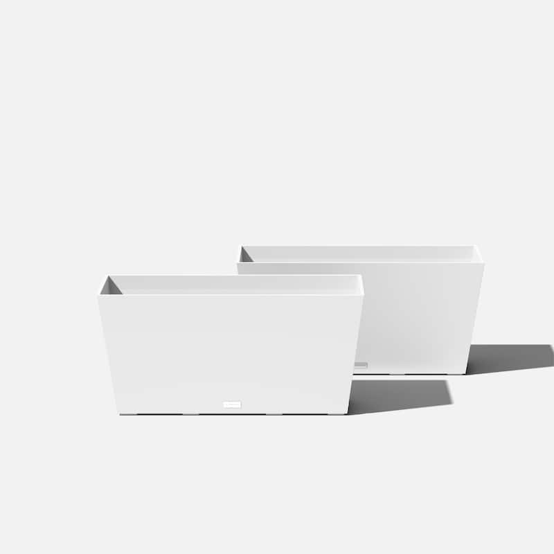 Pure Series Midori Planter - 31 inch - 2 Pack - White