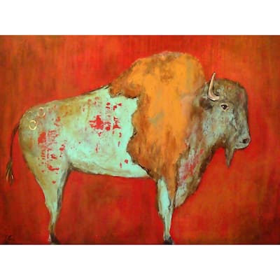 Red Buffalo Indoor/Outdoor Art - Multi-color
