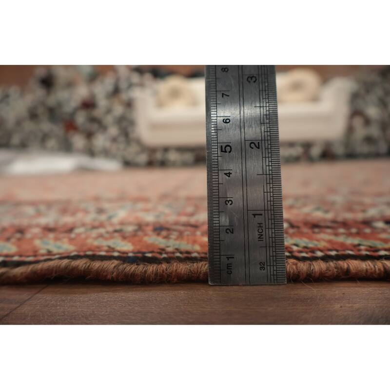 Hand Knotted Oriental 100% Wool Carpet Traditional Floral Oranges & Rust Malayer Area Rug - 6' 3'' X 3' 10''