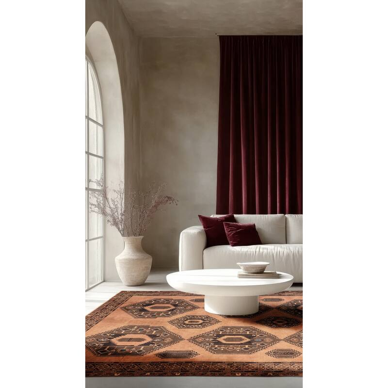 ECARPETGALLERY Hand-knotted Teimani Copper Wool Rug - 7'7 x 9'4