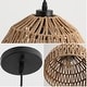 preview thumbnail 104 of 115, Jigu 1-Light Woven Rattan/Iron LED Pendant, by JONATHAN Y