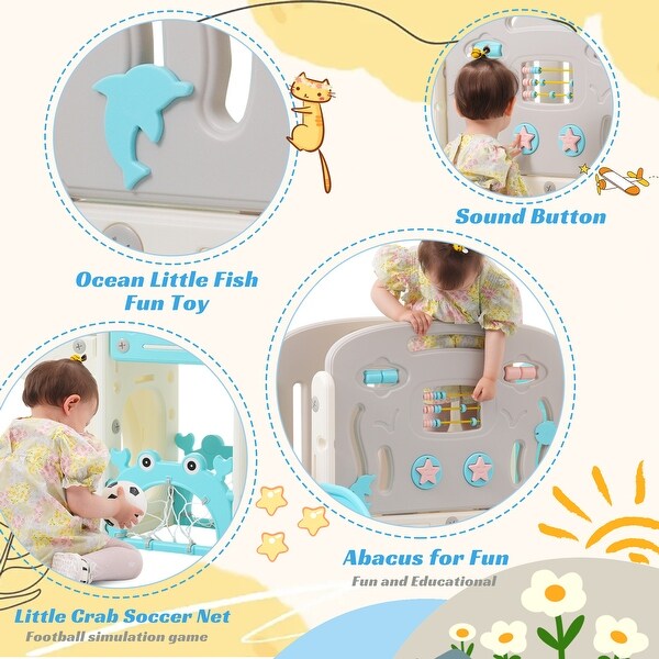 abc18　3口 For Toddler Age 1-3 with Basketball Hoop, Arch Tunnel and