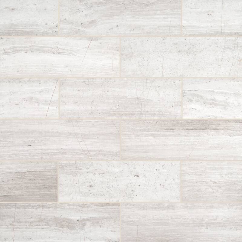 Ackland AKM-S-4X12TLH-CA 4" x 12" Marble Solid Floor and Wall Tile - - Tivoli Sand