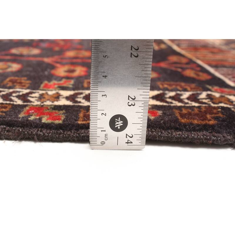 ECARPETGALLERY Hand-knotted Teimani Black Wool Rug - 3'1 x 4'5