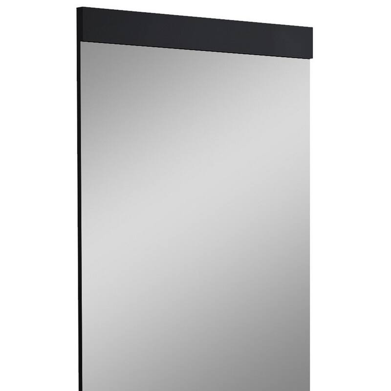 HomeRoots 45" Superb Black High Gloss Mirror - 18.5