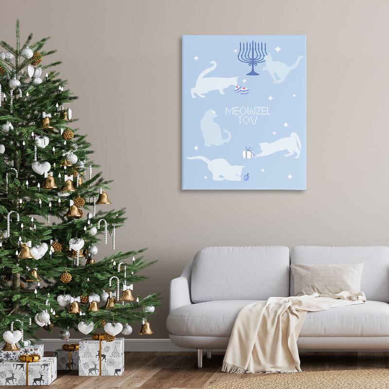 Stupell Meowzel Tov Seasonal Cats Canvas Wall Art Design By Lil' Rue