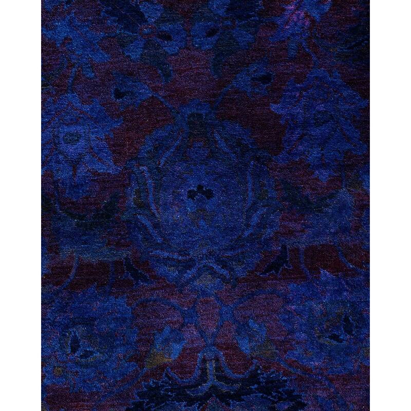 Fine Vibrance One-of-a-Kind Hand-Knotted Area Rug - Blue, 6' 2" x 9' 0" - 6' 2" x 9' 0"