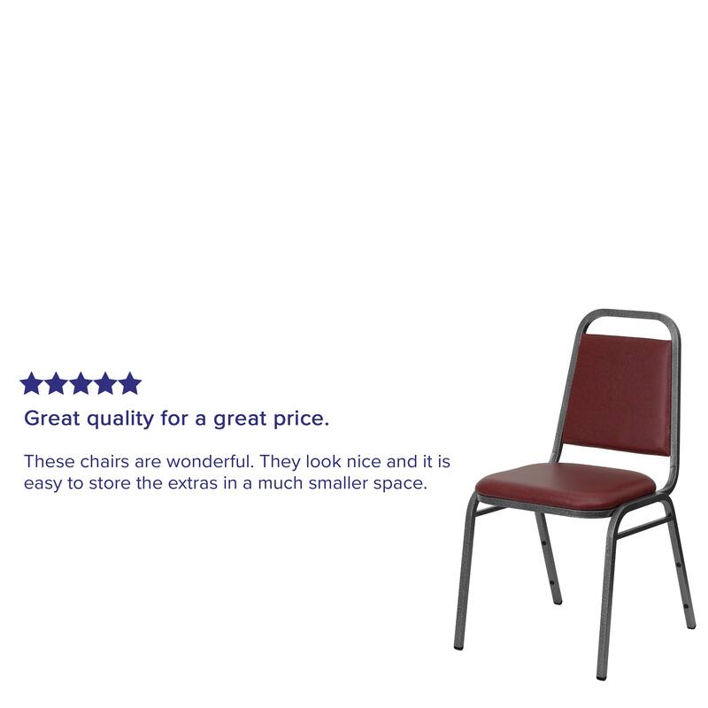 4 Pack Trapezoidal Back Stacking Banquet Chair - 20.25"D x 17.5"W x 34"H