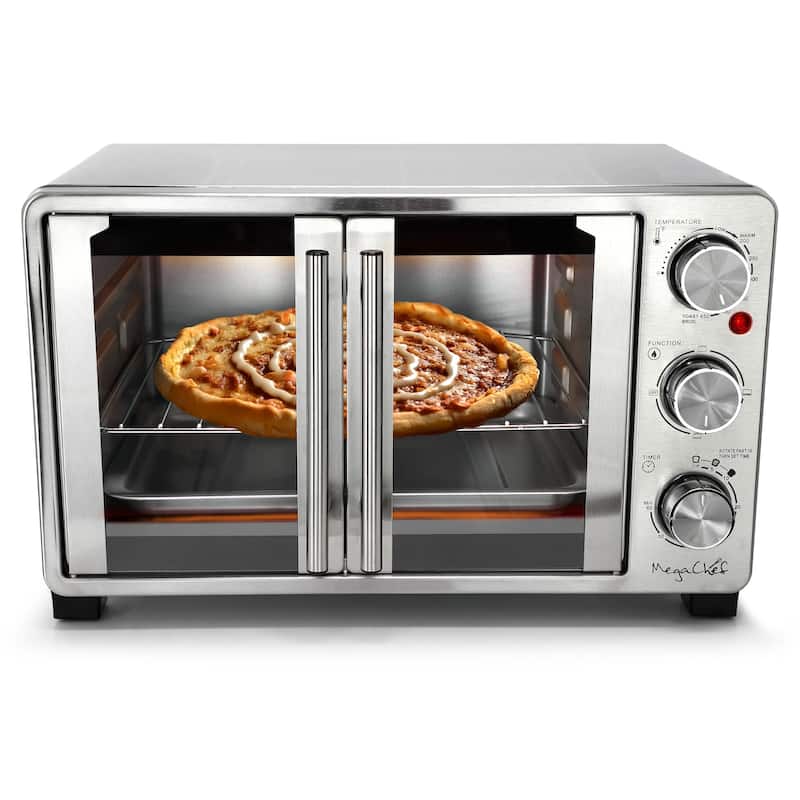 French Door Counter Top Oven and Toaster 25L with Baking Tray and Convection Rack