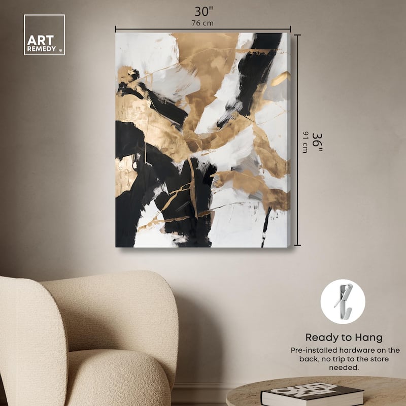 Cracked Gilt II Canvas by Art Remedy, Gallery Wrapped