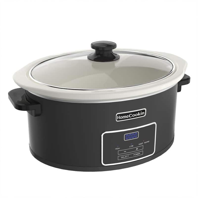 6 QT Digital Programmable Slow Cooker with Removable Crock